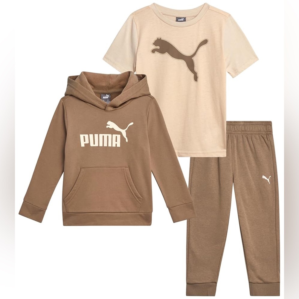 Toddler Puma Tan Hoodie and Tee Set